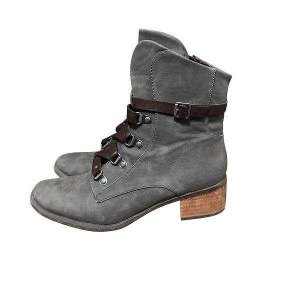 Korks utilitarian chic Reese comfort lace up boot Utility farmhand sophisticated - Picture 4 of 9